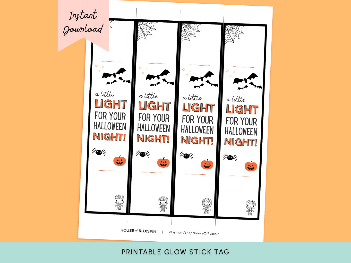 Little Light Halloween Glow Stick Printable