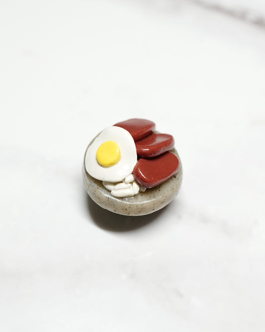 Spam and Eggs Shoe Charm