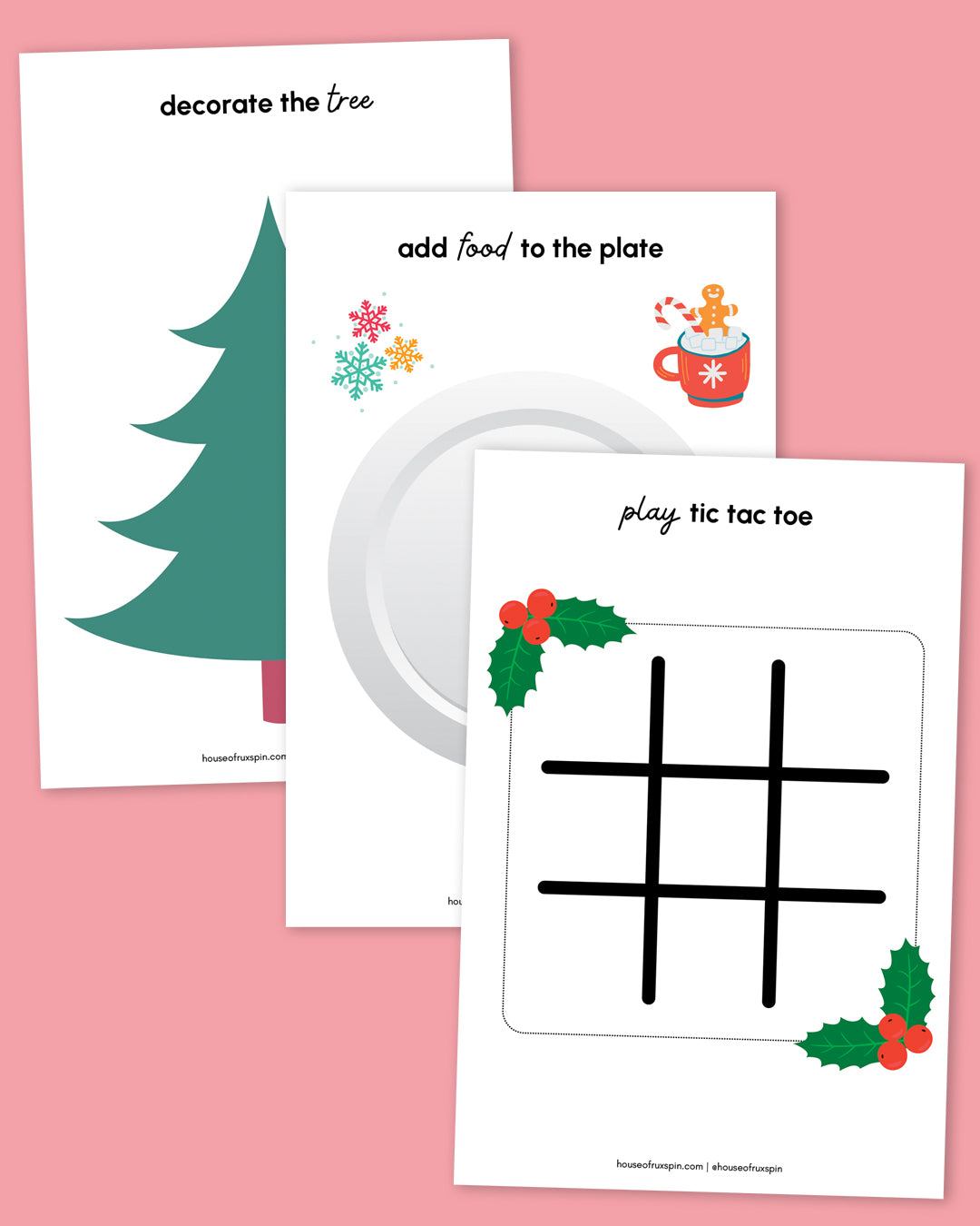Christmas Printable Dough Mats