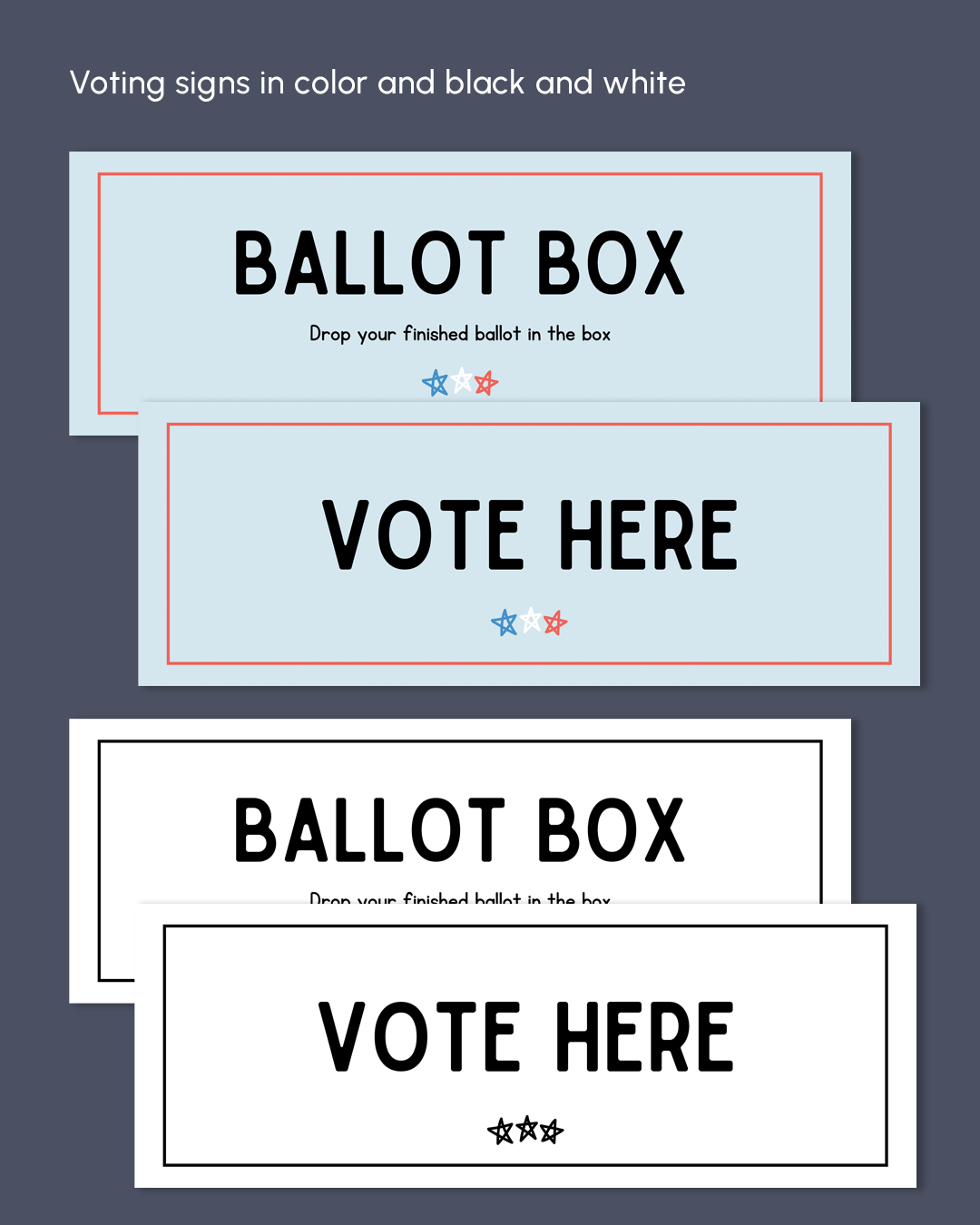 Kids Mock Election Kit Printable