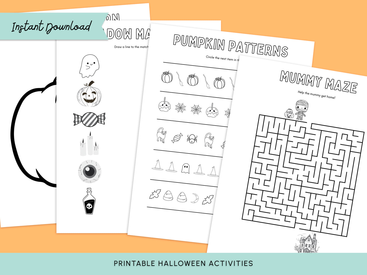 Printable Kid's Halloween Activity Bundle