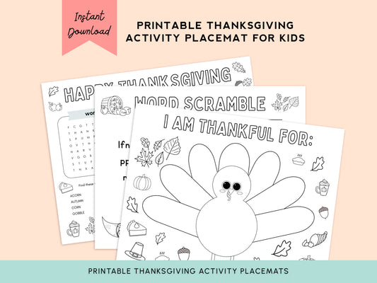 Thanksgiving Printable Activities