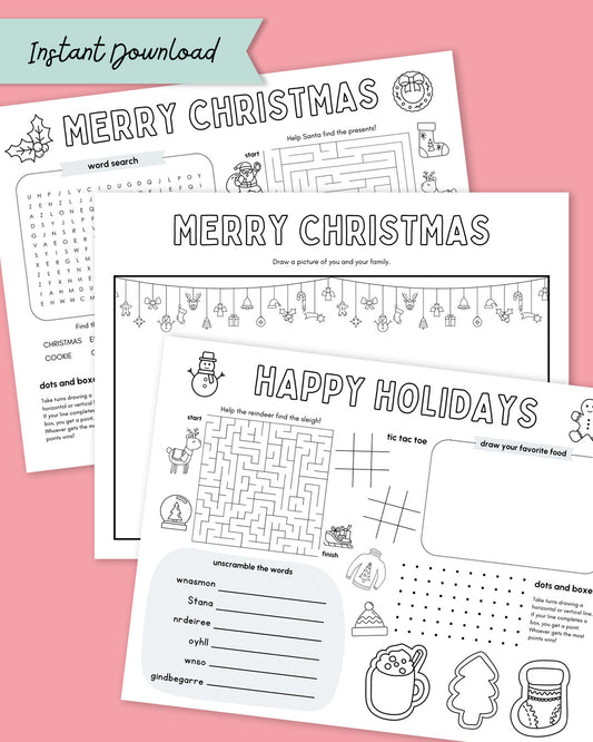 Christmas Activity Placemat